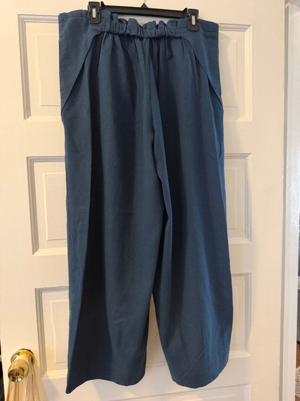 Free People Wide-Leg Pull-On Pants in Teal Blue - Picture 2 of 7